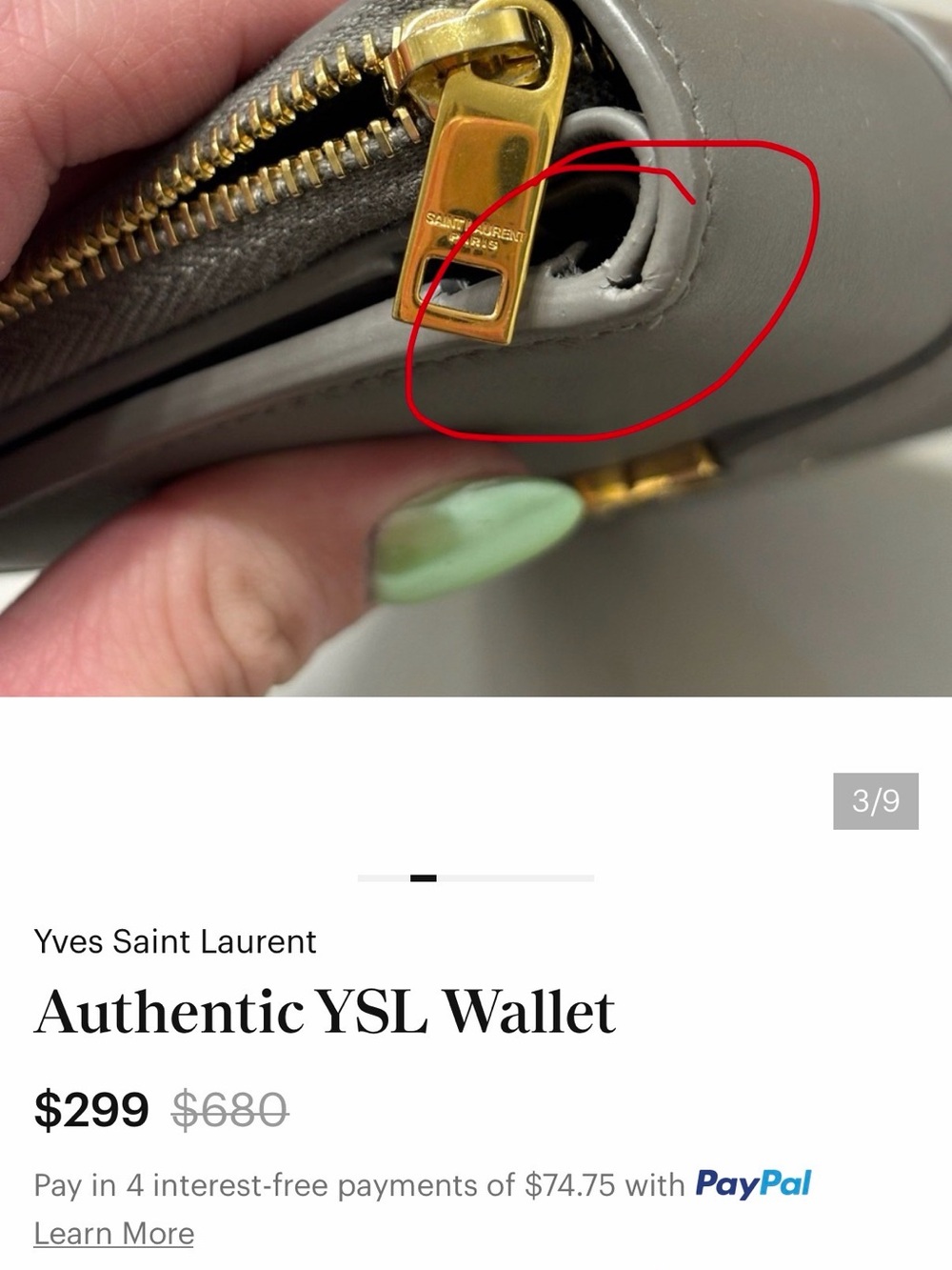 Authentic YSL Wallet - Picture 11 of 11